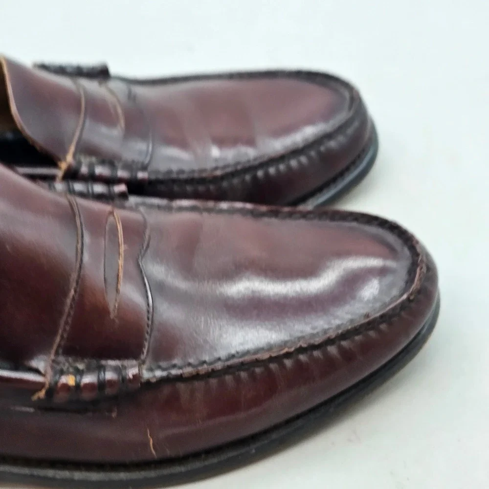 Florsheim Imperial Mens Burgundy Leather Penny Loafers Dress Shoes 11.5 B 30068
